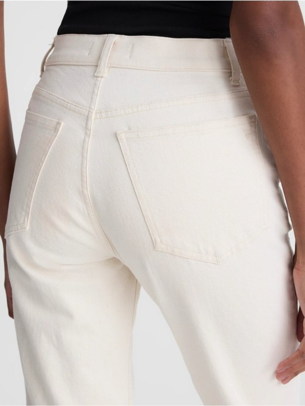 NWT Madewell 28x33 Tall The Longline Straight Jeans Vintage Canvas Off White - Picture 5 of 12